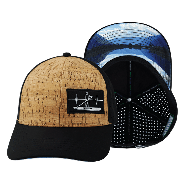 Paddle Board Hat, Baseball Hat, Snapback Hat, Cork, Black, Mens Hat, Womens Hat, Main Picture