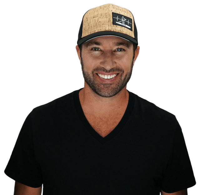 Paddle Board Hat, Baseball Hat, Snapback Hat, Cork, Black, Mens Hat, Womens Hat, Man In Hat Picture
