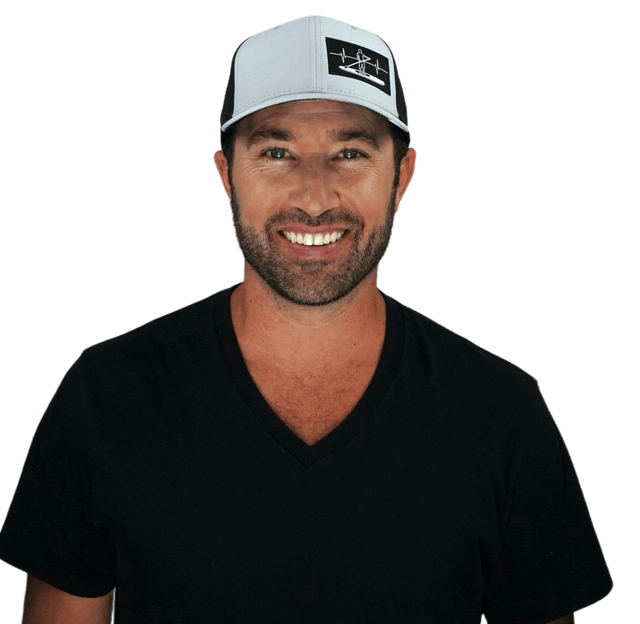 Paddle Board Hat, Baseball Hat, Snapback Hat, Gray, Black, Mens Hat, Womens Hat, Man In Hat Picture