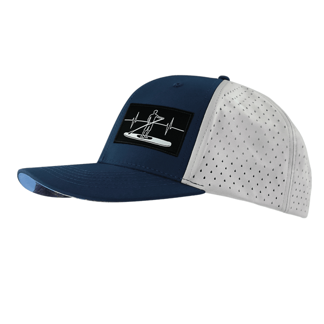 Paddle Board Hat, Baseball Hat, Snapback Hat, Navy, Gray, Mens Hat, Womens Hat, Side Picture