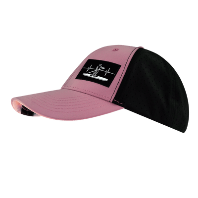 Paddle Board Hat, Low Profile, Ponytail, Snapback Hat, Lavender, Black, Mens Hat, Womens Hat, Side Picture