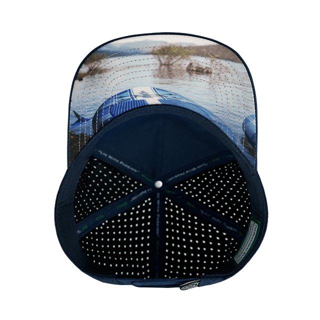 Paddle Board Hat, Trucker Hat, Snapback Hat, Dark Blue, Gray Blue, Mens Hat, Womens Hat, Underbill Picture