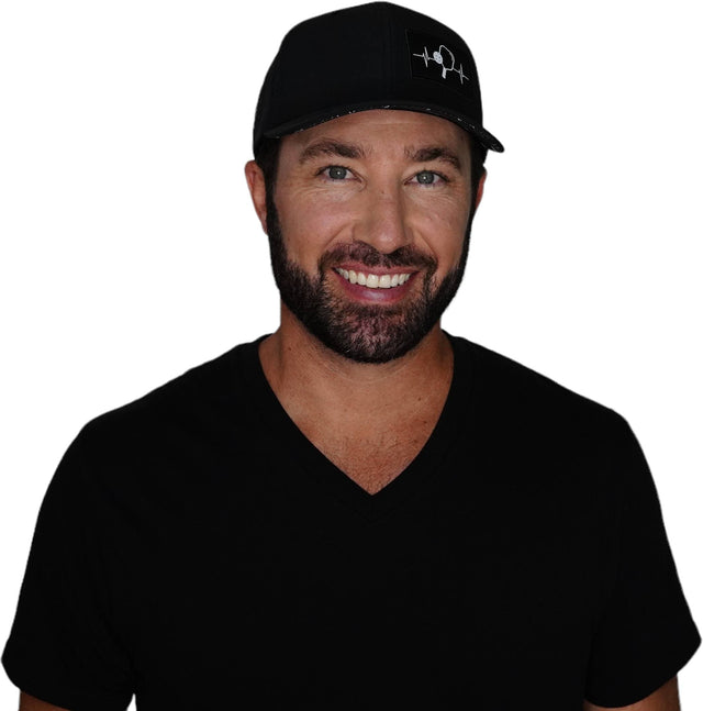 Pickleball Hat, Baseball Hat Fit, Snapback Hat, Black, Mens Hat, Womens Hat, Man in Hat Picture