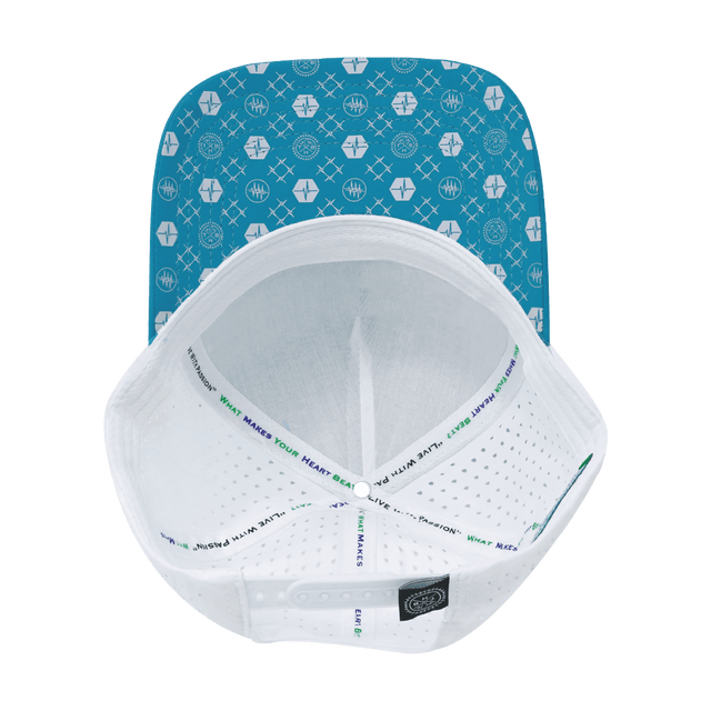 Pickleball Hat, Trucker Hat, Snapback Hat, Neon Blue Green, White, Mens Hat, Womens Hat, Underbill Picture