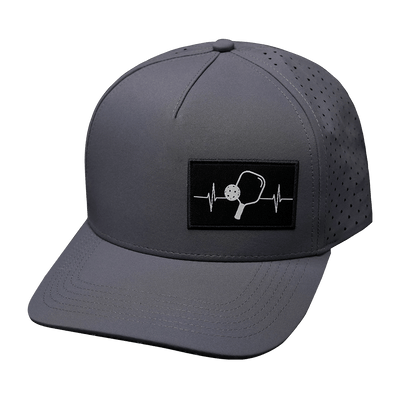Pickleball Hat, Trucker Hat, Snapback Hat, Charcoal Gray, Mens Hat, Womens Hat, Front Picture
