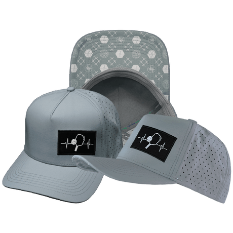 Pickleball Hat, Trucker Hat, Snapback Hat, Gray, Mens Hat, Womens Hat, Main Picture