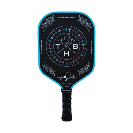 Pickleball Paddle, Heartbeat Pro, Neon Blue, Black, Front Picture