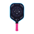 Pickleball Paddle, Heartbeat Pro, Neon Blue, Neon Pink, Black, Front Picture
