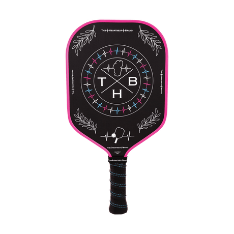 Pickleball Paddle, Heartbeat Pro, Neon Pink, Black, Front Picture