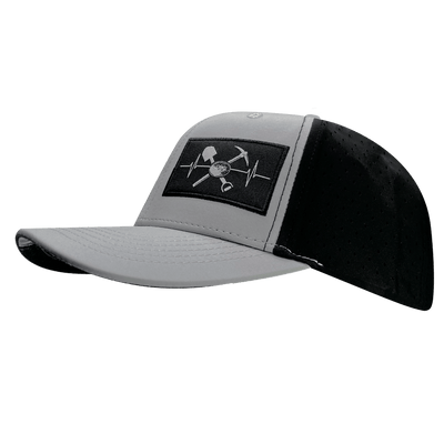 Prospecting Hat, Baseball Hat Fit, Snapback Hat, Gray, Black, Mens Hat, Womens Hat, Side Picture
