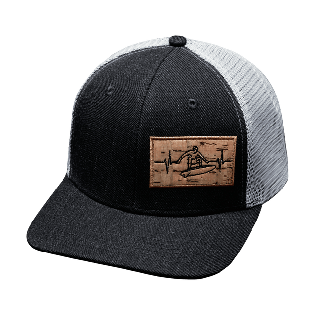 Surf Hat, Baseball Hat, Snapback Hat, Charcoal, Gray, Mens Hat, Womens Hat, Front Picture
