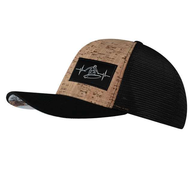 Surf Hat, Baseball Hat, Snapback Hat, Cork, Black, Mens Hat, Womens Hat, Side Picture