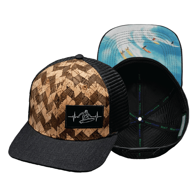Surf Hat, Baseball Hat, Snapback Hat, Cork, Charcoal Gray, Mens Hat, Womens Hat, Main Picture
