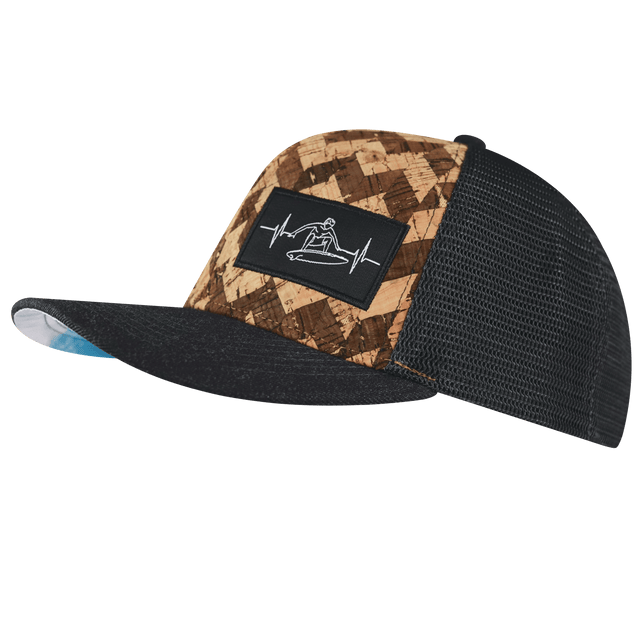 Surf Hat, Baseball Hat, Snapback Hat, Cork, Charcoal Gray, Mens Hat, Womens Hat, Side Picture