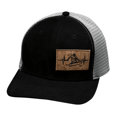 Surf Hat, Baseball Hat, Snapback Hat, Suede, Black, Gray, Mens Hat, Womens Hat, Front Picture
