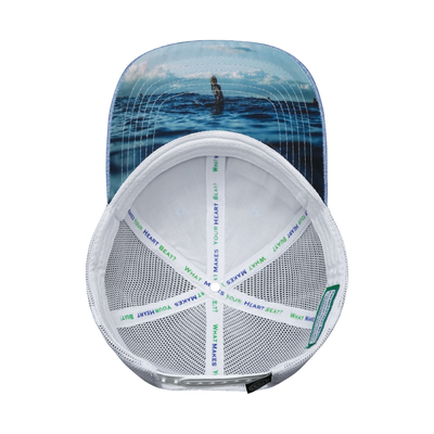 Surf Hat, Low Profile, Snapback Hat, Light Blue, White, Mens Hat, Womens Hat, Underbill Picture