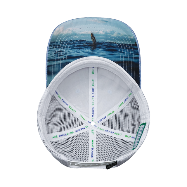 Surf Hat, Low Profile, Snapback Hat, Light Blue, White, Mens Hat, Womens Hat, Underbill Picture