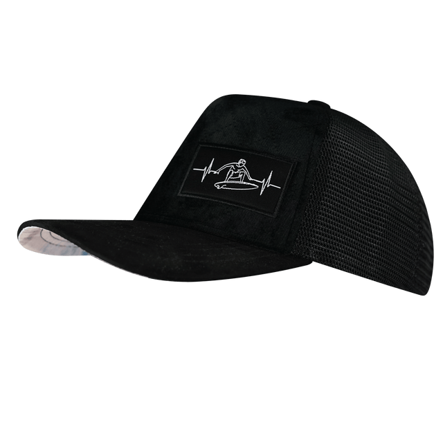 Surf Hat, Trucker Hat, Snapback Hat, Black, Mens Hat, Womens Hat, Side Picture