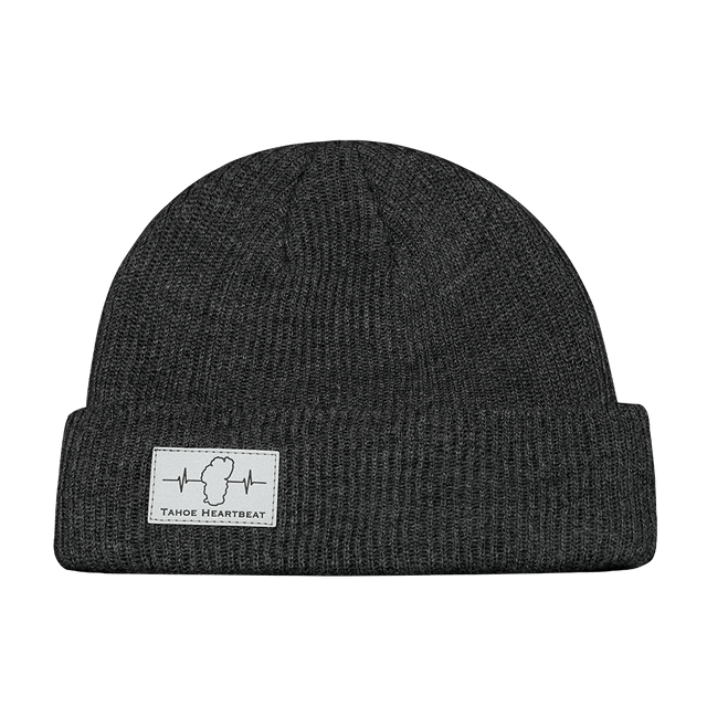 Tahoe Beanie, Cuffed Beanie, Charcoal, Mens Beanie, Womens Beanie, Front Picture