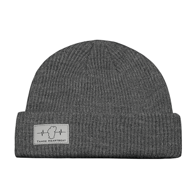 Tahoe Beanie, Cuffed Beanie, Gray, Mens Beanie, Womens Beanie, Front Picture
