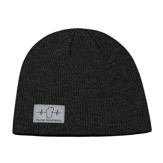 Tahoe Beanie, No Cuff Beanie, Charcoal, Mens Beanie, Womens Beanie, Front Picture