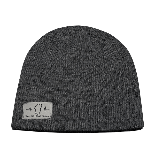 Tahoe Beanie, No Cuff Beanie, Gray, Mens Beanie, Womens Beanie, Front Picture