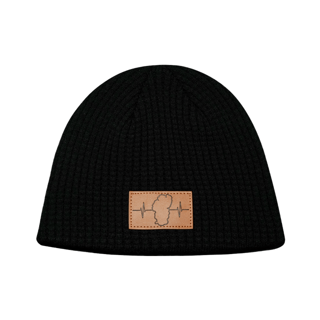 Tahoe Beanie, Waffle Beanie, Black, Mens Beanie, Womens Beanie, Front Picture