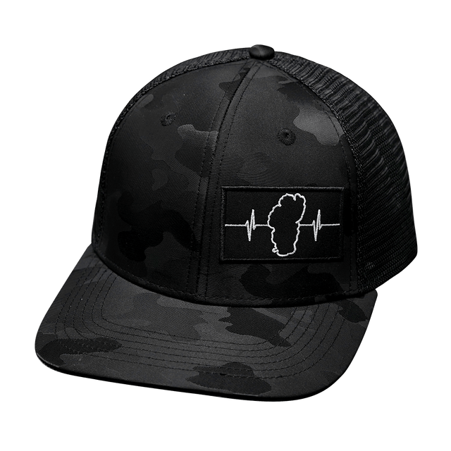 Tahoe Hat, Baseball Hat, Snapback Hat, Black Camo, Black Mens Hat, Womens Hat, Front Picture