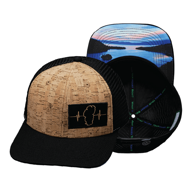 Tahoe Hat, Baseball Hat, Snapback Hat, Cork, Black Mens Hat, Womens Hat, Main Picture