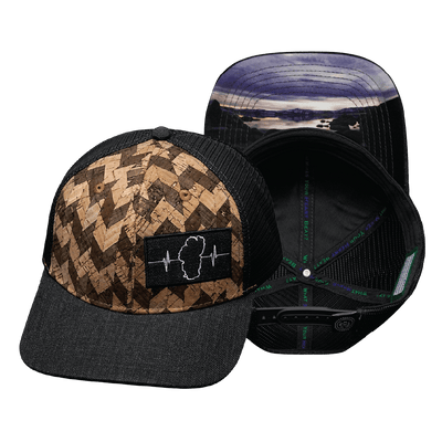 Tahoe Hat — Baseball Hat Fit, Cork, Charcoal, Trucker Mesh