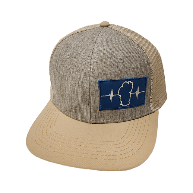 Tahoe Hat, Baseball Hat, Snapback Hat, Cream, Gray, Mens Hat, Womens Hat, Front Picture