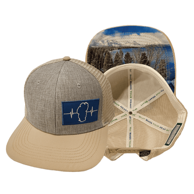 Tahoe Hat, Baseball Hat, Snapback Hat, Cream, Gray, Mens Hat, Womens Hat, Main Picture