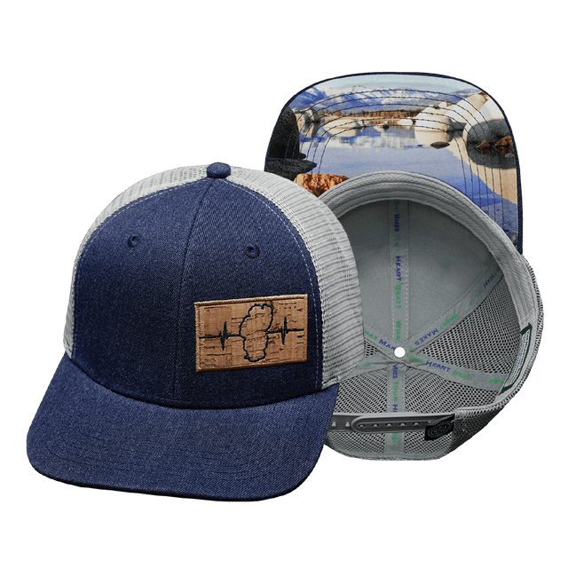 Tahoe Hat, Baseball Hat, Snapback Hat, Heather Navy, Gray, Mens Hat, Womens Hat, Main Picture