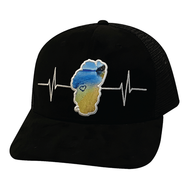 Tahoe Hat, Baseball Hat, Snapback Hat, Suede, Black, Bliss, Mens Hat, Womens Hat, Front Picture