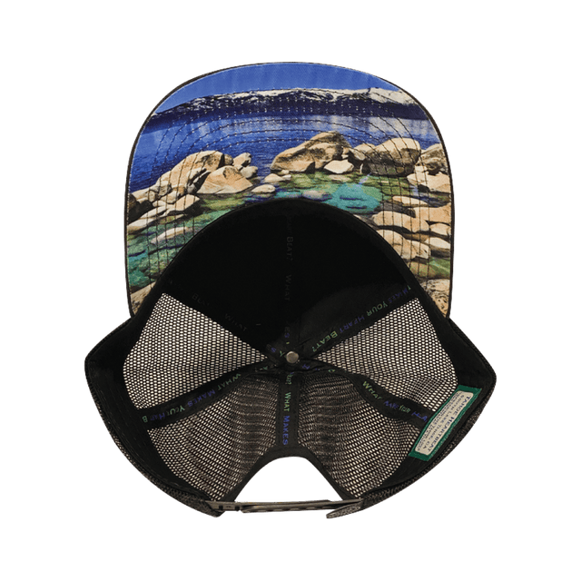 Tahoe Hat, Baseball Hat, Snapback Hat, Suede, Black, Sand Harbor, Mens Hat, Womens Hat, Underbill Picture