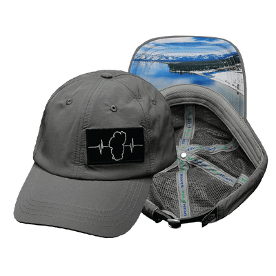 Tahoe Hat — Dad Hat, Gray, Fabric Back