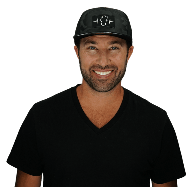 Tahoe Hat, Flat Bill, Snapback Hat, Black Camo, Black, Mens Hat, Womens Hat, Man In Hat Picture