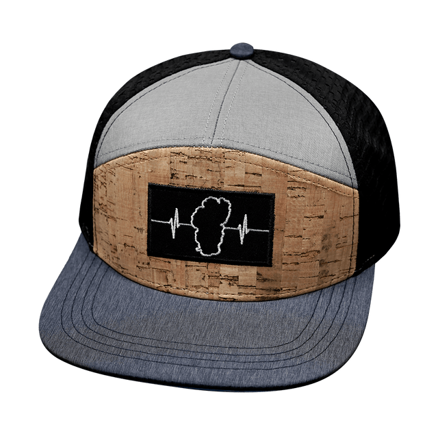 Tahoe Hat, Flat Bill, Snapback Hat, Cork, Navy, Gray, Black, Mens Hat, Womens Hat, Front Picture