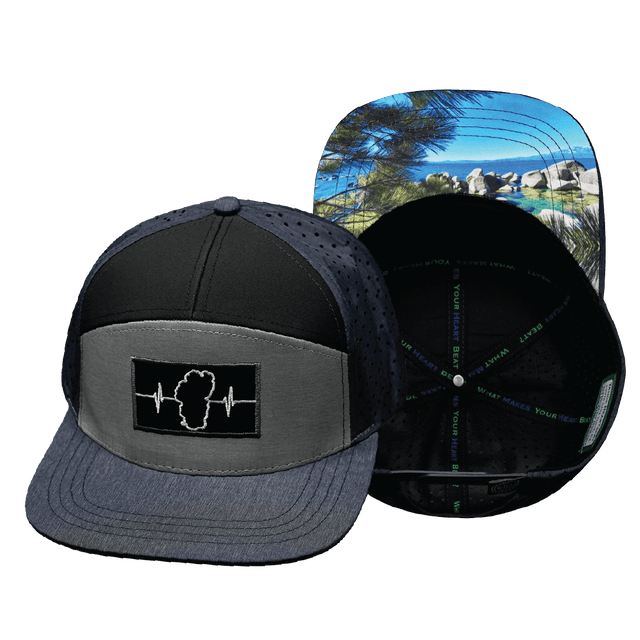 Tahoe Hat, Flat Bill, Snapback Hat, Navy, Gray, Black, Mens Hat, Womens Hat, Main Picture