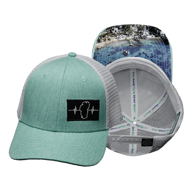 Tahoe Hat, Low Profile, Snapback Hat, Teal, White, Mens Hat, Womens Hat, Main Picture