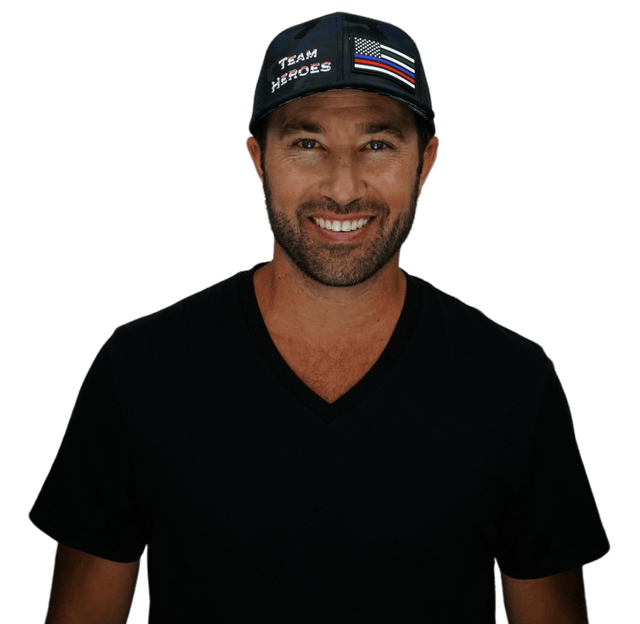 Team Heroes Hat, Baseball Hat, Snapback Hat, Navy Camo, Black, Mens Hat, Womens Hat, Man In Hat Picture