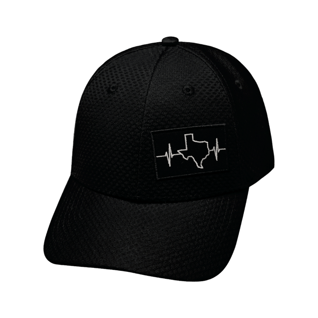 Texas Hat, Athletiic Fit, Airmesh, Snapback Hat, Black, Mens Hat, Womens Hat, Front Picture