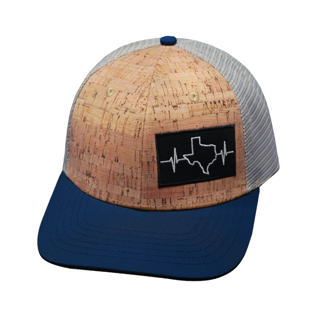 Texas Hat, Baseball Hat, Snapback Hat, Cork, Navy, Gray, Mens Hat, Womens Hat, Front Picture