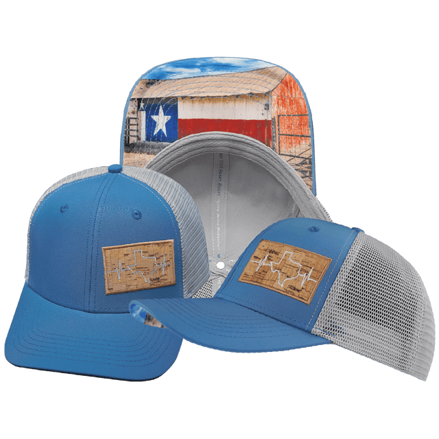 Texas Hat, Baseball Hat, Snapback Hat, Light Blue, Gray, Mens Hat, Womens Hat, Main Picture