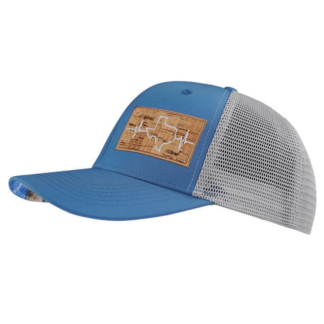 Texas Hat, Baseball Hat, Snapback Hat, Light Blue, Gray, Mens Hat, Womens Hat, Side Picture