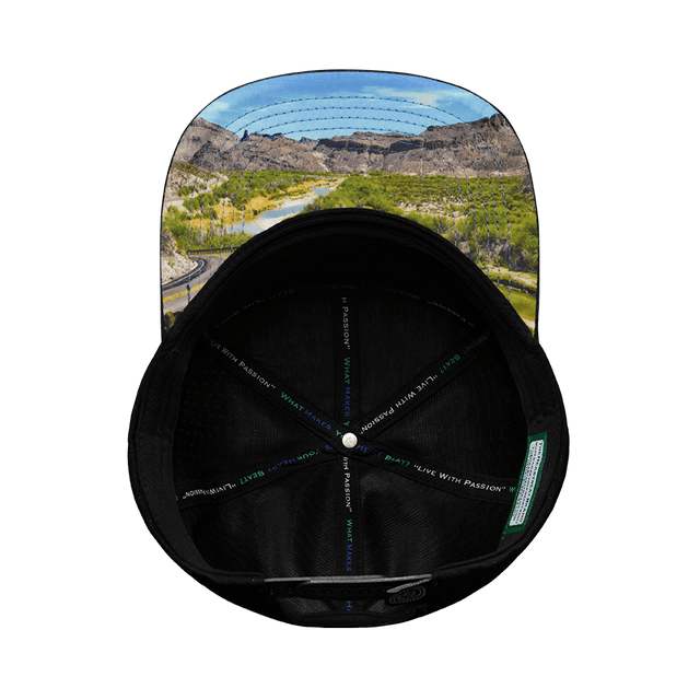 Texas Hat, Flat Bill, Snapback Hat, Green Camo, Black, Mens Hat, Womens Hat, Underbill Picture