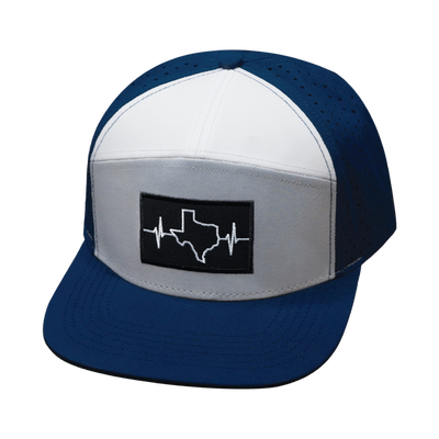 Texas Hat, Flat Bill, Snapback Hat, Navy, Gray, White, Mens Hat, Womens Hat, Front Picture