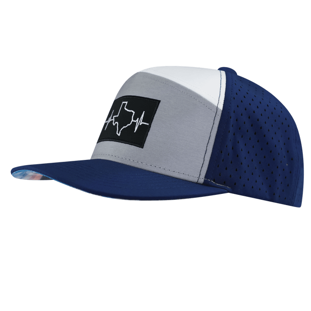 Texas Hat, Flat Bill, Snapback Hat, Navy, Gray, White, Mens Hat, Womens Hat, Side Picture