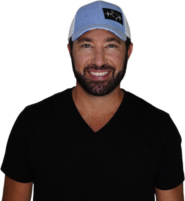 Texas Hat, Low Profile, Ponytail Hat, Snapback Hat, Light Blue, White, Mens Hat, Womens Hat, Man In Hat Picture