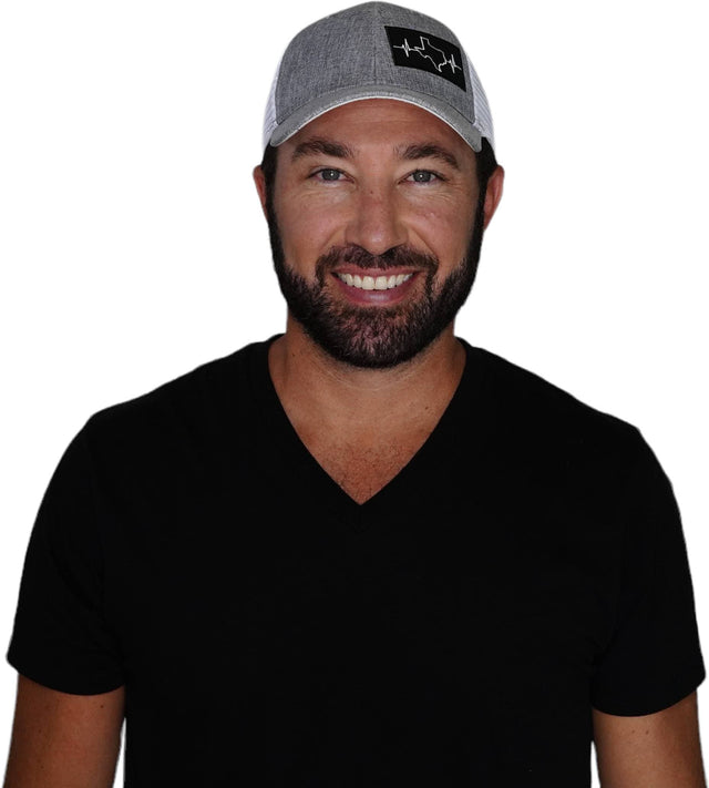 Texas Hat, Low Profile, Snapback Hat, Heather Gray, White, Mens Hat, Womens Hat, Man In Hat Picture